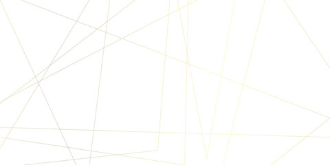 Abstract luxury gold geometric random chaotic lines with many squares and triangles shape on white background.	