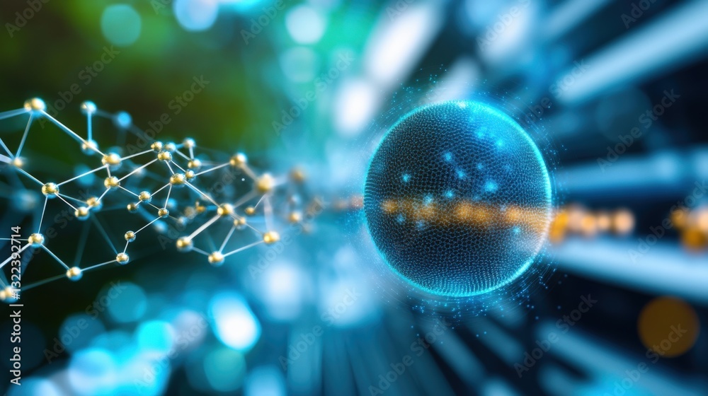 Aufkleber exploring quantum technologies innovative science concepts in a digital environment abstract visuali