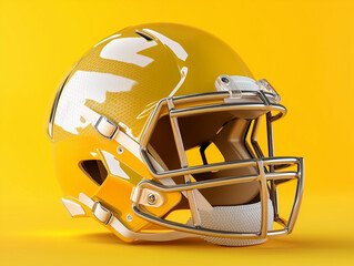 Fototapeta premium 3D football helmet isolated on a solid color background