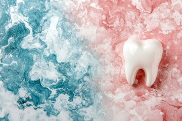 Fototapeta premium Stunning Abstract Watercolor Tooth Anatomy Painting with Vibrant Background
