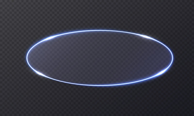 Glowing frames for your design, set of blue frames on a dark background, geometric figures, Vector illustration.