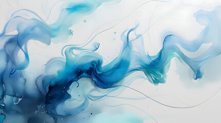 Mesmerizing Blue Ink Gradient Abstract