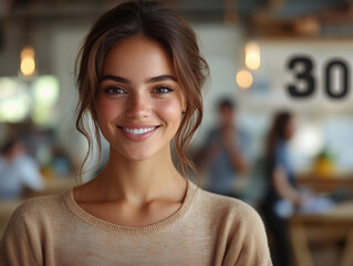 Successful Young Woman Embraces Work & Leadership