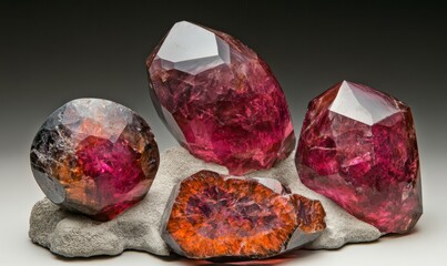 polished and cut red sapphire