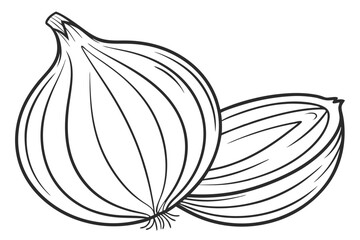 Onion Vector Design for Graphic Projects