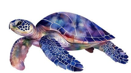 Obraz premium sea turtle isolated on white background