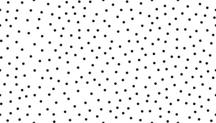 Random black dots on white background seamless pattern abstract. Monochrome vintage texture polka dotted floor or wall, template vector dots. Art & Illustration