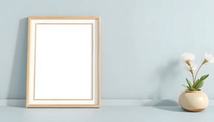 Boho Frame Mockup - Boho Blank Frame - Frame Mockup, hyperrealism. White tone