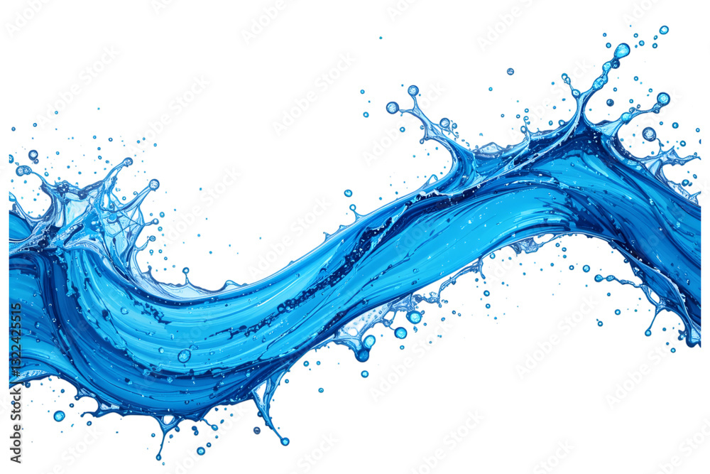 Canvas Prints dynamic water splash action clear background visual content creative environment fluid motion, isola