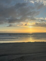 sunset on the beach