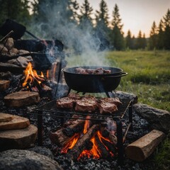 The warmth of the fire and the joy of grilled meat unite us