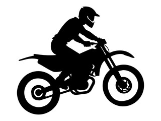 Motocross Rider Silhouette Vector &ndash; Dirt Bike Action Art
