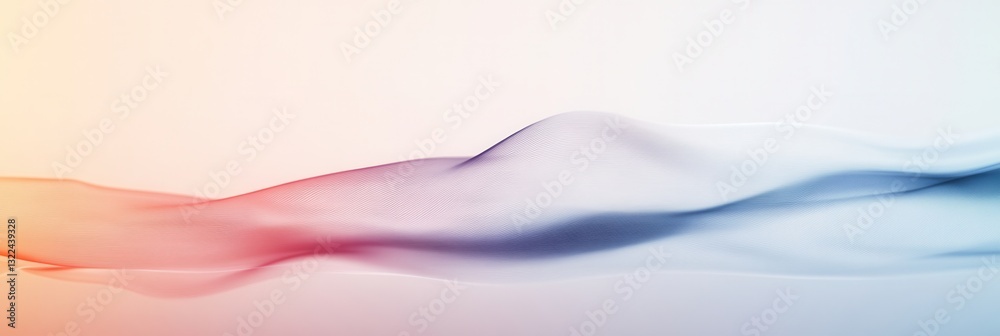 Poster modern veterinary mobile service banner with flowing gradient lines in blue and white for a visually