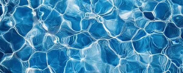 Rippling blue water surface with light reflections