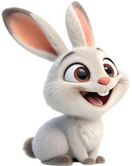 Adorable bunny clipart ideal for children's artwork, greeting cards, seasonal decorations, and creative design projects. 