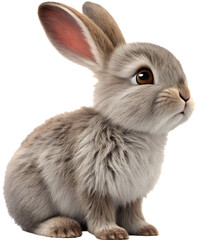 Obraz premium Adorable bunny clipart ideal for children's artwork, greeting cards, seasonal decorations, and creative design projects. 