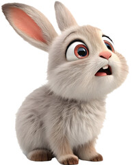 Obraz premium Adorable bunny clipart ideal for children's artwork, greeting cards, seasonal decorations, and creative design projects. 