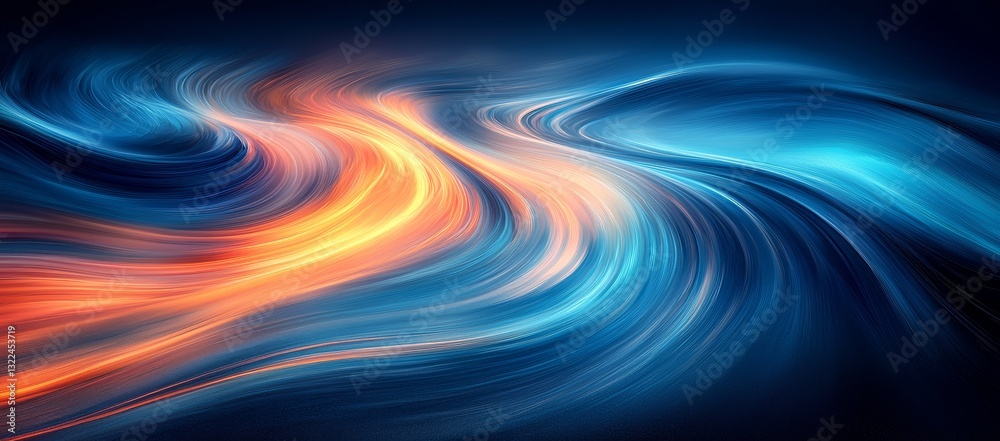 Poster speed light line motion blur with data transfer simulation