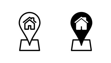 Address icon vector. home location sign and symbol. pinpoint