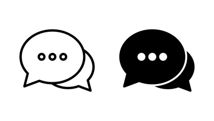 Chat icon vector. speech bubble sign and symbol. comment icon. message