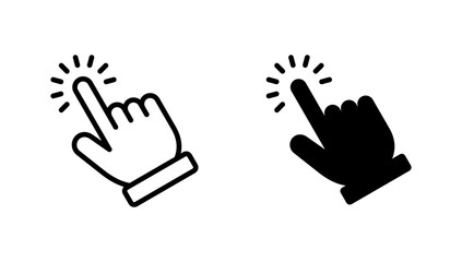 Hand click icon vector. pointer sign and symbol. hand cursor icon