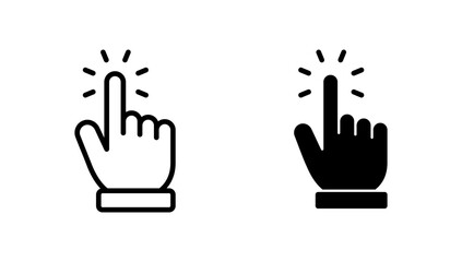 Hand cursor icon vector. cursor sign and symbol. hand cursor icon clik