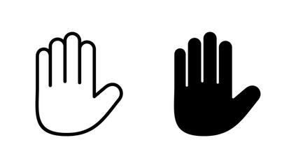 Obraz premium Hand icon vector. hand sign and symbol. palm