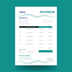 Invoice minimal design template. Bill form business invoice accounting