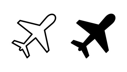 Plane icon vector. Airplane sign and symbol. Flight transport symbol. Travel sign. aeroplane