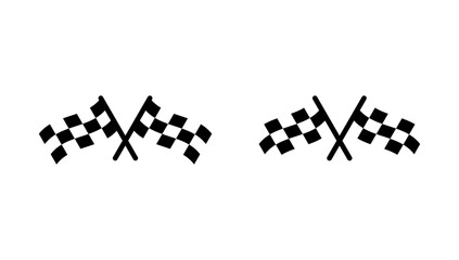 Racing flag icon vector. race flag sign and symbol.Checkered racing flag icon