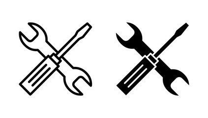 Repair tools icon vector. tool sign and symbol. setting icon. Wrench and screwdriver. Service