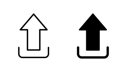 Upload icon vector. load data sign and symbol