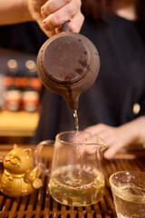 The Tea Ceremony Process is beautifully highlighted with exquisite pots and elegant glassware