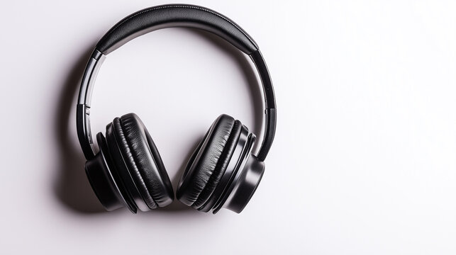 A product photo of high-quality headphones rests on a white background, showcasing their Beats branding and style.