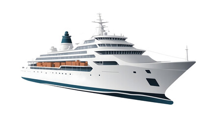 Modern Cruise Ship Sailing on the Ocean Luxury Travel and Vacation Concept