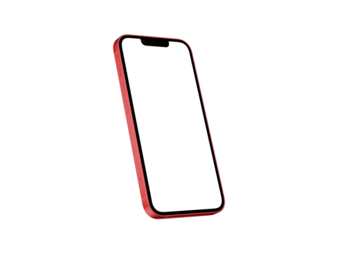 iPhone 13 Red Isometric View