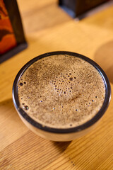 Artisan Coffee Brew with a Beautifully Glittering Surface for a Unique Experience