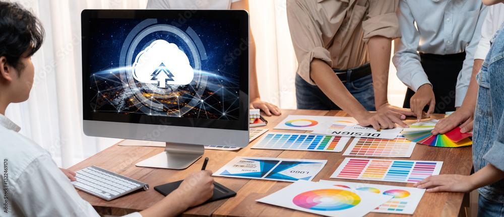 Poster Cloud computing software for brisk remote work and personal data storage