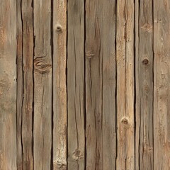 Naklejka premium Seamless texture of rustic vertical wooden planks.