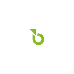 Letter B icon logo flat vector design