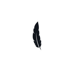 Feather icon logo flat vector design