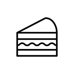 Cake icon vector illustration. Cake sign and symbol. Birthday cake icon