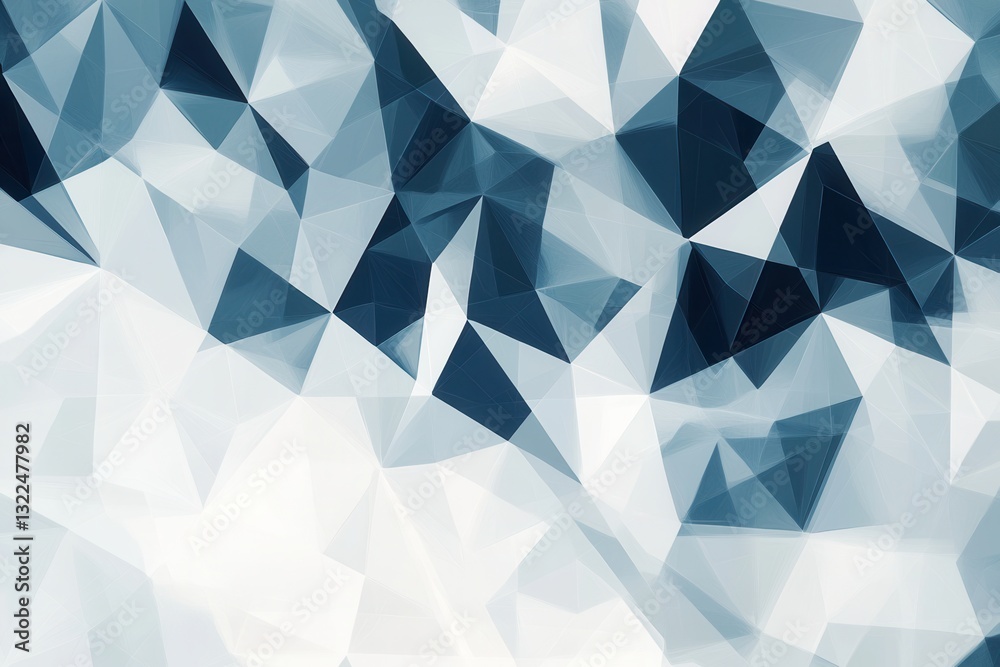 Poster geometric background design featuring angular shapes in navy blue, gray, and white for a modern, sta