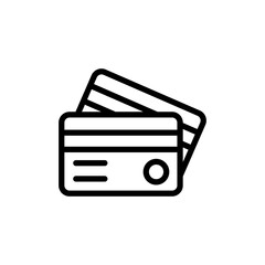 Credit card icon vector illustration. Credit card payment sign and symbol