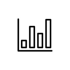 Growing graph Icon vector illustration. Chart sign and symbol. diagram icon