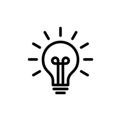 Lamp icon vector illustration. Light bulb sign and symbol. idea symbol.