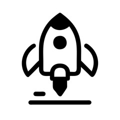 Rocket launching into the sky