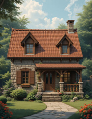 Timeless Homes &ndash; Stunning Traditional House Illustrations for Architecture and Real Estate