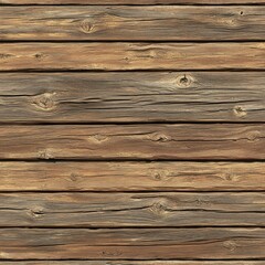 Naklejka premium Seamless texture of weathered brown wooden planks.