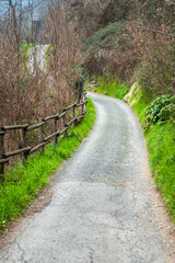 Obraz premium A country trail in Pontremoli, Tuscany, Italy
